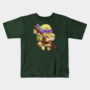 Ninja turtle style with stick Kids T-Shirt